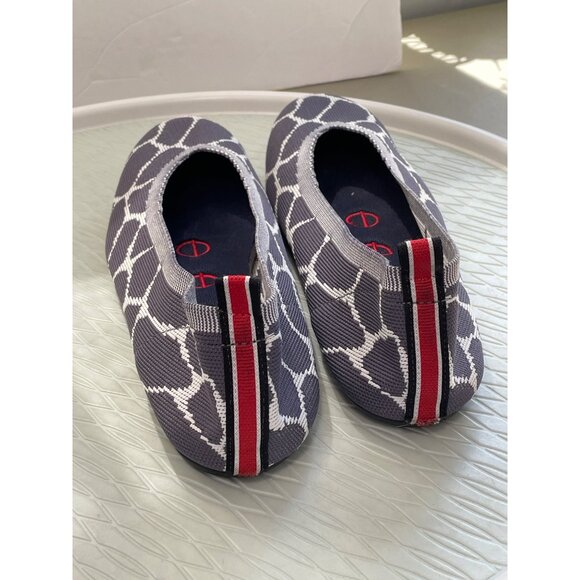 Nodo Knit Flats Giraffe Print Ballet Flats Shoes SlipOn Womens Size 8 Blue Gray - Picture 4 of 6